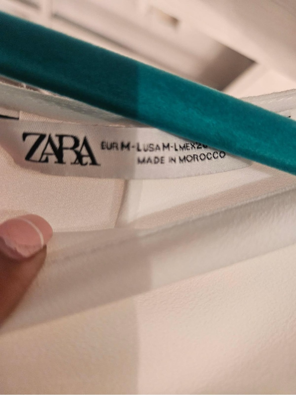 ZARA White Semi-Sheer Blouse